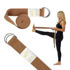 Pasek Do Jogi Złote Logo Fit.me. Brązowe paski FIT.ME, bez wzorów, sportowe. Za 17.95 zł.