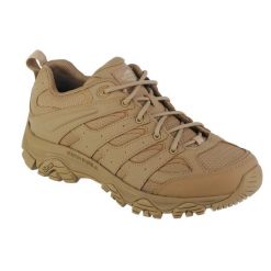 Buty do chodzenia męskie Merrell Moab 3 Tactical Wp. Brązowe buty trekkingowe Merrell, bez wzorów, z materiału, bez zapięcia. Za 549.99 zł.