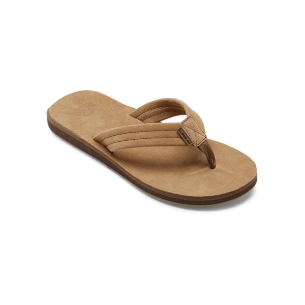 Klapki plażowe dla Mężczyzn CARVER SUEDE PLUS Beżowy. Brązowe klapki Quiksilver, z gumy. Za 189.99 zł.