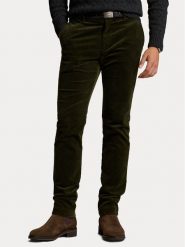 Polo Ralph Lauren Spodnie materiałowe 710879958016 Zielony Slim Fit. Zielone spodnie materiałowe Polo Ralph Lauren, m, bez wzorów, z materiału. Za 619.99 zł.