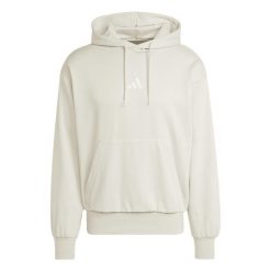 Bluza męska ADIDAS Essentials Feelcozy Fleece - beżowa. Brązowe bluzy z kapturem Adidas, m, bez wzorów, z bawełny, z kapturem. Za 178.99 zł.