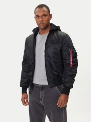Alpha Industries Kurtka bomber MA-1 Zip Hood Back Print 128113 Czarny Regular Fit. Czarne kurtki Alpha Industries, m, bez wzorów, z syntetyku, bez kaptura. Za 689.99 zł.