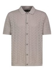 Authentic Style Koszula dzianinowa - Regular fit - w kolorze szarobrązowym rozmiar: S. Brązowe koszule Authentic Style, s, bez wzorów, z dzianiny, bez kołnierzyka, bez ramiączek. Za 105.14 zł.