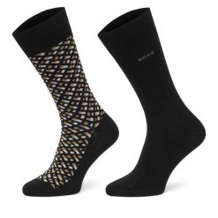 Skarpety długie BOSS. Czarne skarpety Boss, bez wzorów. Za 89.99 zł.