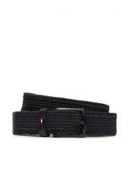 Tommy Hilfiger Pasek Męski Denton Elastic AM0AM12548 Czarny. Czarne paski Tommy Hilfiger, bez wzorów, z materiału. Za 149.99 zł.