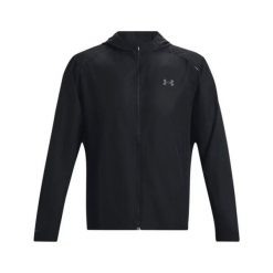 Kurtka sportowa męska Under Armour Storm Run z kapturem. Czarne kurtki do biegania Under Armour, m, bez wzorów, z kapturem, do biegania. Za 311.50 zł.