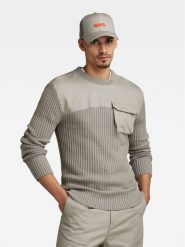 G-Star Raw Sweter Army D23525-D496-G106 Beżowy Regular Fit. Brązowe swetry rozpinane G-Star Raw, m, bez wzorów, z bawełny, bez kołnierzyka, bez ramiączek. Za 599.99 zł.