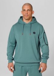 Bluza męska Pitbull z kapturem Explorer. Szare bluzy PITBULL, m, bez wzorów, z kapturem. Za 209.99 zł.