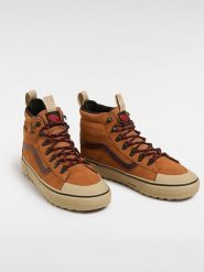 Vans Skórzane sneakersy "Sk8-Hi" w kolorze jasnobrązowym rozmiar: 35. Brązowe buty sportowe casual Vans, bez wzorów, z materiału, bez zapięcia. Za 334.60 zł.