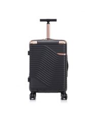Semi Line Walizka kabinowa T5813-3 Czarny. Czarne walizki Semi-line, bez wzorów, z tworzywa sztucznego. Za 189.99 zł.