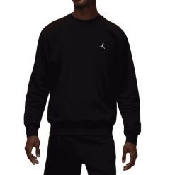 Bluza sportowa męska Nike Air Jordan. Czarne bluzy bez kaptura Jordan, m, bez wzorów, z bawełny, bez kaptura. Za 399.99 zł.