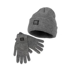 Zestaw zimowy Heatkeeper dla mężczyzn – czapka + rękawiczki – szary. Szare czapki zimowe HEAT KEEPER, bez wzorów, z poliesteru. W wyprzedaży za 129.98 zł.