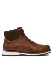 Tommy Hilfiger Trzewiki Corporate Warm Outdoor Lth Boot FM0FM05148 Brązowy. Brązowe botki sznurowane Tommy Hilfiger, bez wzorów, ze skóry, bez obcasa, bez zapięcia. Za 749.99 zł.