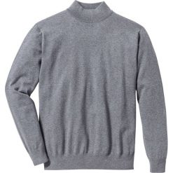 Sweter ze stójką Regular Fit bonprix szary melanż. Swetry nierozpinane bonprix. Za 37.99 zł.