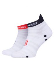 Compressport Skarpety krótkie Pro Racing Socks v4.0 Ultralight Run Low XU00051B Biały. Białe skarpetki sportowe Compressport, bez wzorów, z nylonu. Za 49.99 zł.