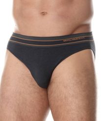 Slipy z wełną merino męskie Brubeck ACTIVE WOOL. Szare slipki Brubeck, m, bez wzorów, z materiału. Za 72.24 zł.