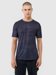 4F Koszulka rowerowa szybkoschnąca męska - czarna XXL. Czarne t-shirty 4F, l, bez wzorów, z dzianiny, bez kołnierzyka, bez ramiączek. Za 149.99 zł.