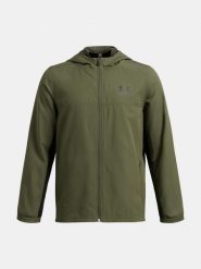 Kurtka Under Armour UA B Rival Wvn. Zielone kurtki Under Armour, bez wzorów, z materiału, bez kaptura. Za 252.92 zł.