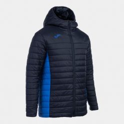 Kurtka z kapturem Joma Urban V. Niebieskie kurtki Joma, bez wzorów, z puchu, z kapturem, do biegania. W wyprzedaży za 285.90 zł.