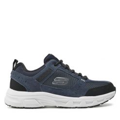 Trekkingi Skechers. Niebieskie buty trekkingowe Skechers, bez wzorów, bez zapięcia. Za 309.99 zł.