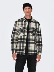 Only & Sons Koszula 22026313 Szary Loose Fit. Szare koszule Only & Sons, m, bez wzorów, z syntetyku, bez kołnierzyka, bez ramiączek. Za 139.99 zł.