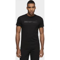 T-shirt męski TSM002 - głęboka czerń. T-shirty 4F, m, bez wzorów, bez kołnierzyka, bez ramiączek. W wyprzedaży za 44.99 zł.