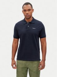 Pepe Jeans Polo Essential PM542298 Granatowy Regular Fit. Niebieskie koszulki polo Pepe Jeans, l, bez wzorów, z bawełny, bez kołnierzyka, bez ramiączek. Za 169.99 zł.