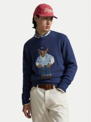 Polo Ralph Lauren Sweter 710A13002001 Niebieski Regular Fit. Niebieskie swetry rozpinane Polo Ralph Lauren, l, bez wzorów, z bawełny, bez kołnierzyka, bez ramiączek. Za 3,499.00 zł.