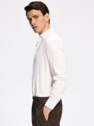 Koszula regular fit - złamana biel. Koszule Reserved, l, bez wzorów, z tkaniny, bez kołnierzyka, bez ramiączek. Za 129.99 zł.