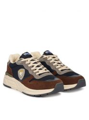 Blauer Sneakersy S6RAY02/MES Granatowy. Niebieskie buty sportowe casual Blauer, bez wzorów, ze skóry, bez zapięcia. Za 509.99 zł.