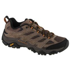 Buty trekkingowe męskie Merrell Moab 3. Brązowe trekkingi Merrell, bez wzorów, z gumy, bez zapięcia. Za 587.00 zł.