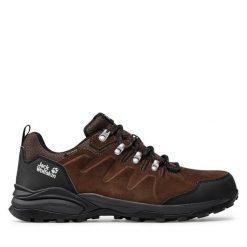 Trekkingi Jack Wolfskin. Brązowe buty trekkingowe Jack Wolfskin, bez wzorów, bez zapięcia. Za 349.99 zł.