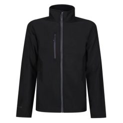Kurtka Męska Honestly Made Recycled Soft Shell. Czarne kurtki Regatta, l, bez wzorów, bez kaptura. Za 198.99 zł.