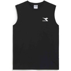 Koszulka męska Diadora Core Sl. Czarne bielizna termoaktywna Diadora, na zimę, m, bez wzorów, bez ramiączek. Za 79.99 zł.