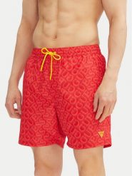 Guess Szorty kąpielowe F4GT06 WG2A2 Czerwony Regular Fit. Czerwone kąpielówki Guess, l, z aplikacjami, z syntetyku. Za 179.99 zł.