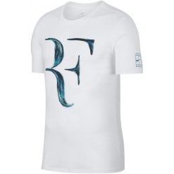Nike Męski T-Shirt Rf M Nk Tee White Neo Turq M. T-shirty sportowe marki Nike. W wyprzedaży za 125.00 zł.