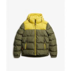 Kurtka puchowa Superdry Shooting. Zielone kurtki Superdry, m, bez wzorów, z puchu, bez kaptura. W wyprzedaży za 587.00 zł.