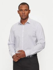 Calvin Klein Koszula K10K114023 Biały Slim Fit. Białe koszule CALVIN KLEIN, m, bez wzorów, z bawełny, bez kołnierzyka, bez ramiączek. Za 369.99 zł.