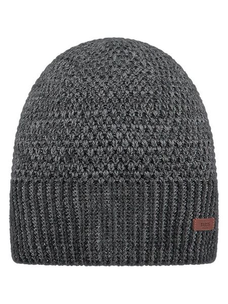 Barts Czapka "Noar" w kolorze szarym rozmiar: onesize. Szare czapki zimowe Barts, z aplikacjami, ze splotem. Za 69.91 zł.