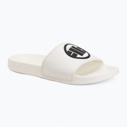 Klapki męskie Pitbull Logo. Białe klapki PITBULL, z materiału. Za 109.99 zł.