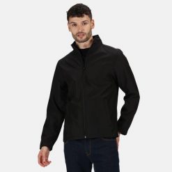 Kurtka Softshellowa Męska Lekka. Czarne kurtki Regatta, l, bez wzorów, z jersey, bez kaptura. Za 248.99 zł.
