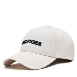 Czapka z daszkiem Tommy Hilfiger. Szare czapki z daszkiem Tommy Hilfiger, bez wzorów. Za 129.99 zł.