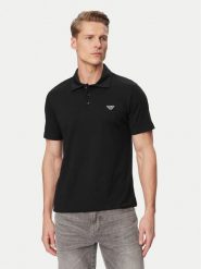 Emporio Armani Polo EM000571 AF20424 UC001 Czarny Regular Fit. Czarne koszulki polo Emporio Armani, m, bez wzorów, z bawełny, bez kołnierzyka, bez ramiączek. Za 419.99 zł.