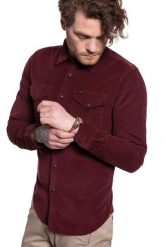 KOSZULA KOSZULA LEE CLEAN WESTERN SHIRT BURGUNDY L644MRMF 112115588. Czerwone koszule Lee, l, bez wzorów, bez kołnierzyka, bez ramiączek. Za 129.99 zł.
