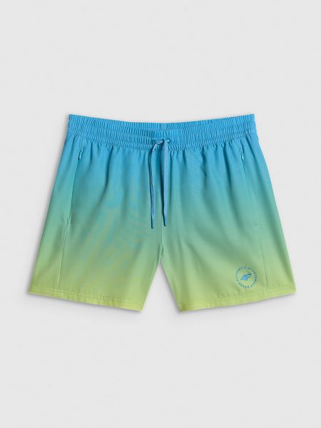 4F Spodenki plażowe boardshorty męskie - niebieskie L. Niebieskie szorty 4F, l, bez wzorów, z materiału. Za 99.99 zł.