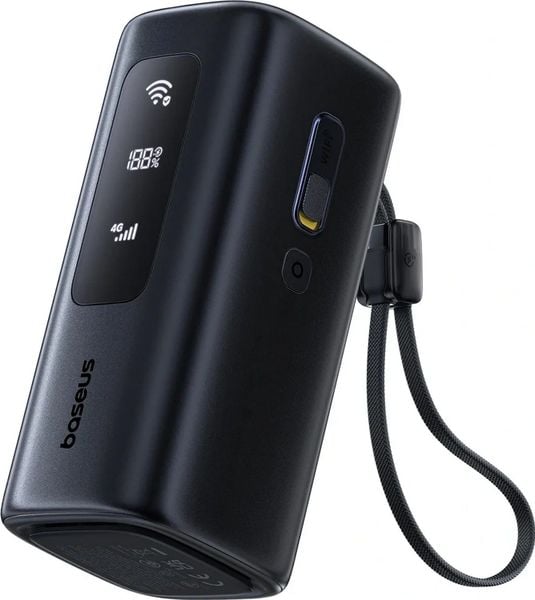 Baseus EnerGeek GX11 MiFi 20000 mAh 67W z funkcją Wi-Fi czarny. Czarne powerbanki . Za 399.00 zł.