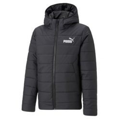 Młodzieżowa ocieplana kurtka Essentials PUMA Black. Czarna kurtki Puma, m, bez wzorów, z puchu, bez kaptura. Za 220.99 zł.