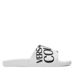 Klapki Versace Jeans Couture. Białe klapki Versace Jeans Couture, z jeansu. Za 239.99 zł.