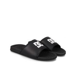 Sandały DC Shoes czarno-białe wygodne. Białe klapki DC Shoes, ze skóry ekologicznej, bez zapięcia. Za 119.99 zł.