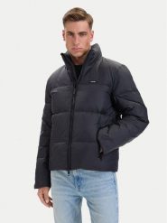 Calvin Klein Kurtka puchowa LV04LH502G Czarny Regular Fit. Czarne kurtki CALVIN KLEIN, m, bez wzorów, z puchu, bez kaptura. Za 1,099.00 zł.